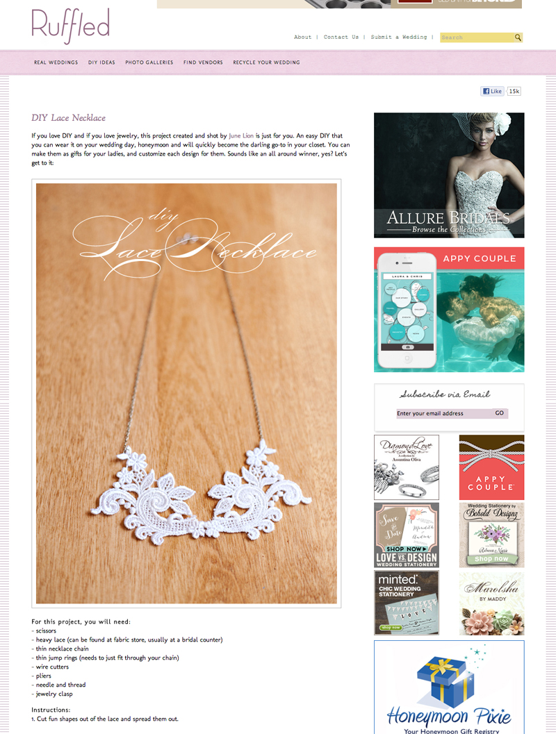 Ruffled Blog Necklace