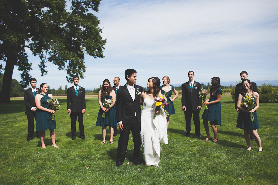 wedding party photos portland