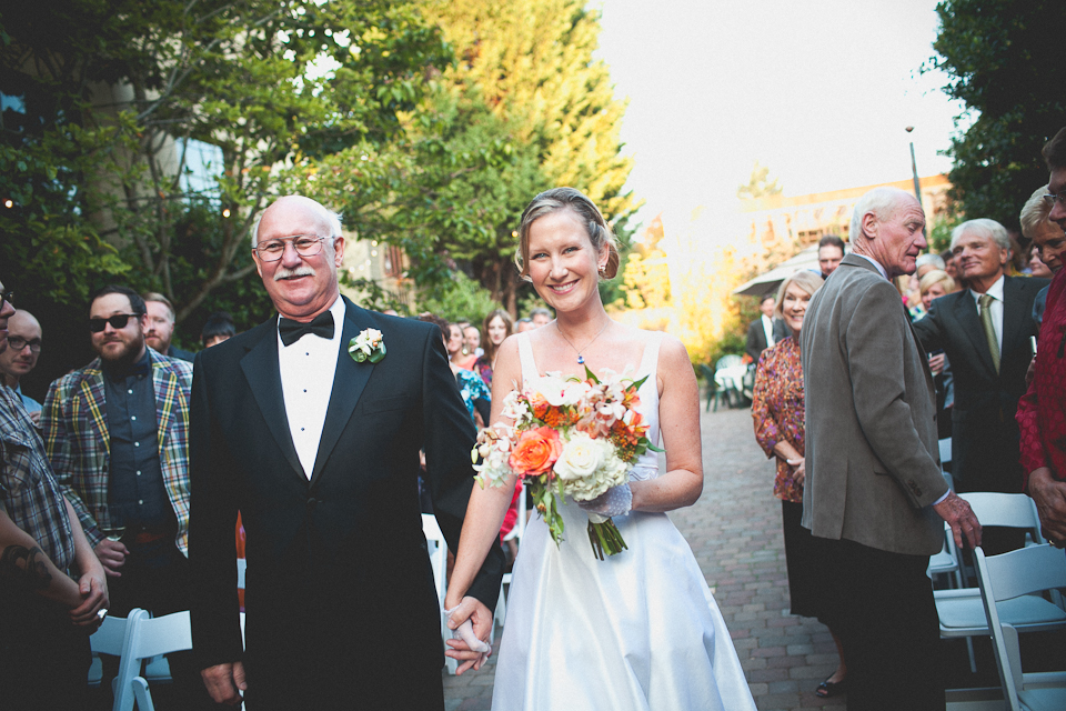 Vintage inspired wedding at McMenamin's Kennedy School in Portland, Oregon