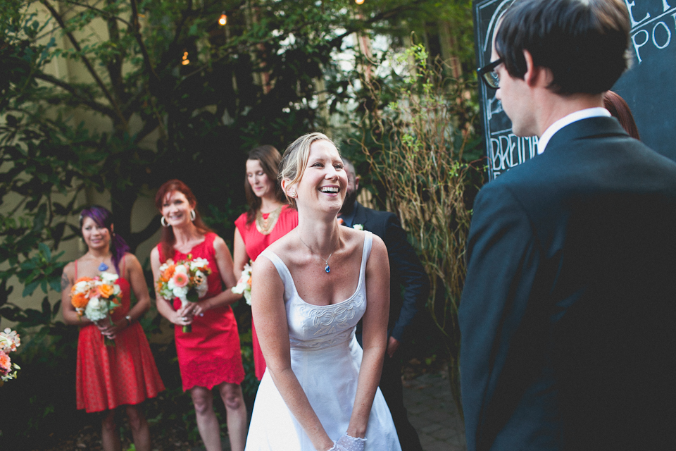 Vintage inspired wedding at McMenamin's Kennedy School in Portland, Oregon