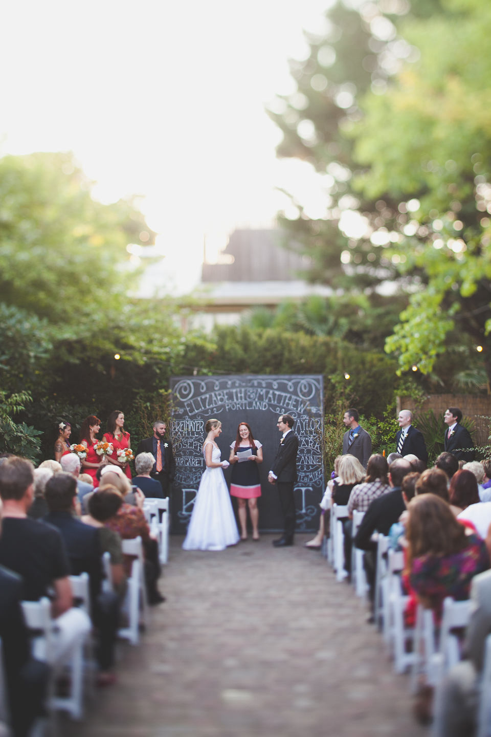 Vintage inspired wedding at McMenamin's Kennedy School in Portland, Oregon