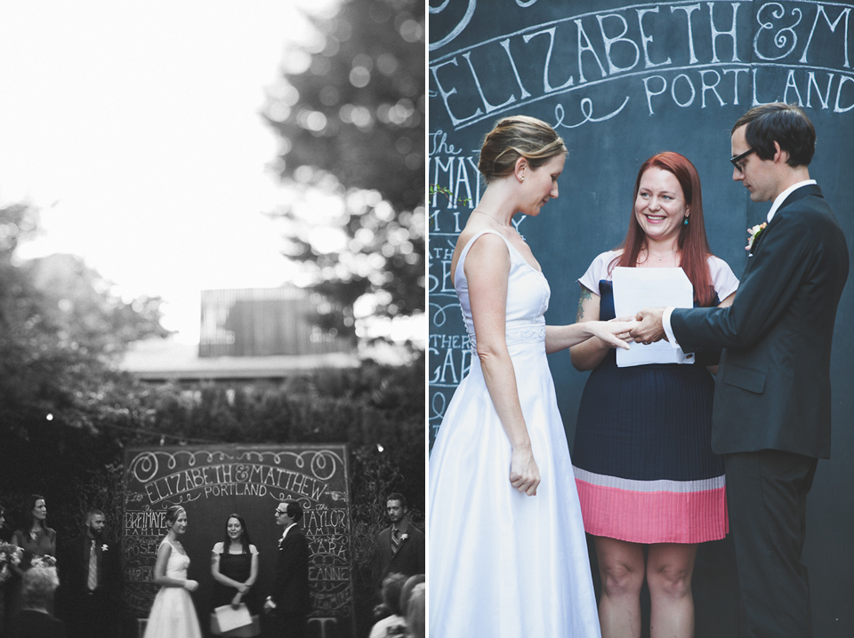 Vintage inspired wedding at McMenamin's Kennedy School in Portland, Oregon