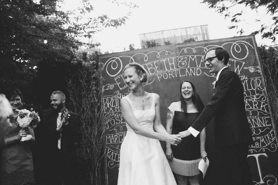 Vintage inspired wedding at McMenamin's Kennedy School in Portland, Oregon