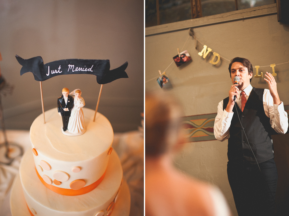 Vintage inspired wedding at McMenamin's Kennedy School in Portland, Oregon