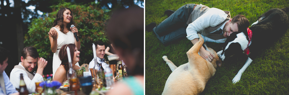 farm wedding in oregon, reception