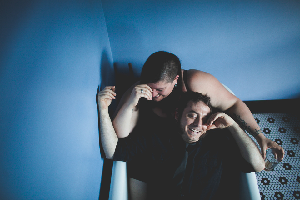 off-beat engagement photographer, Portland OR