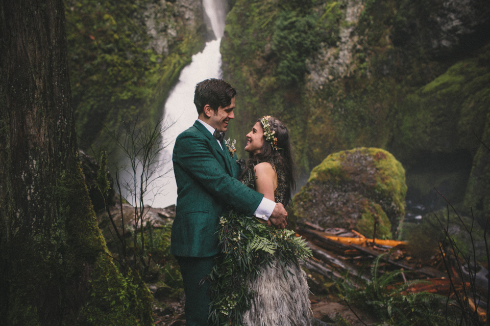 Wahclella Falls elopement