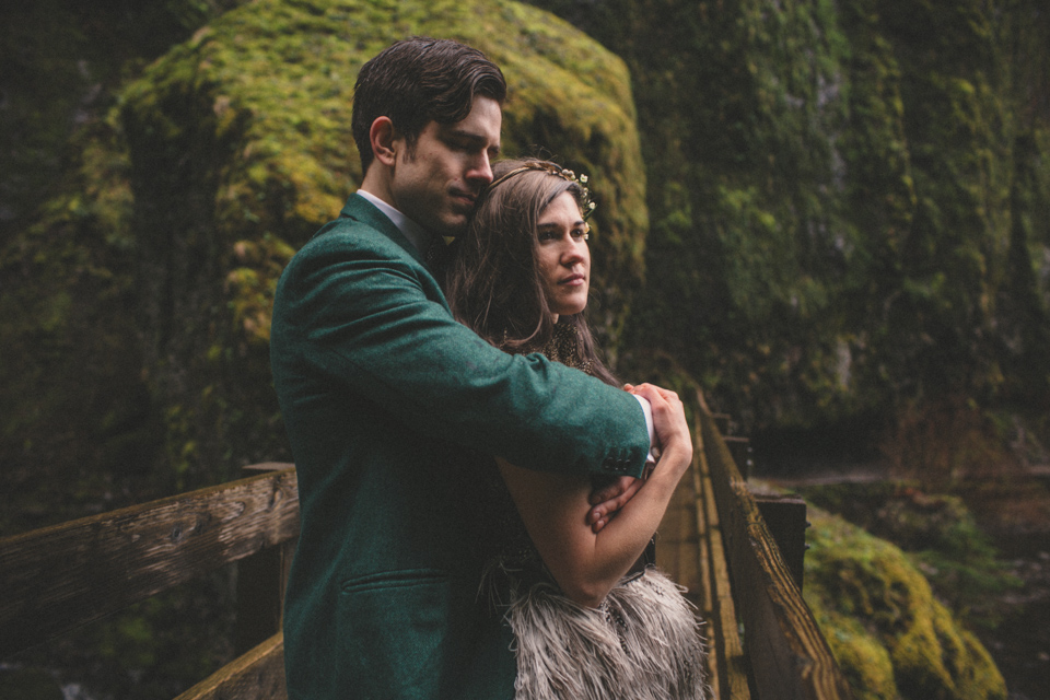 Wahclella Falls elopement