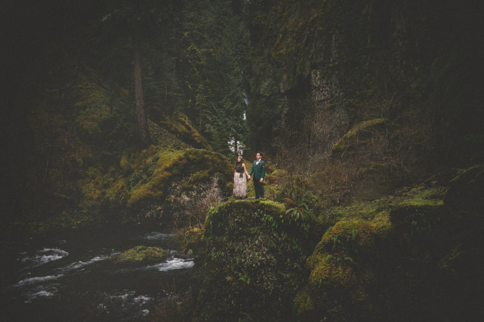 Wahclella Falls elopement