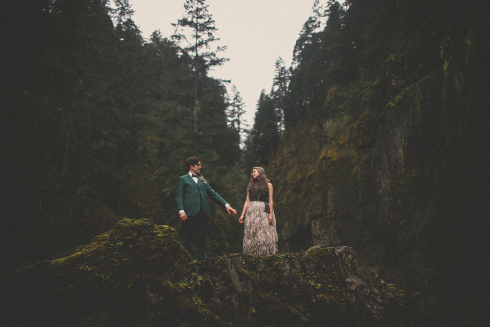 Wahclella Falls elopement
