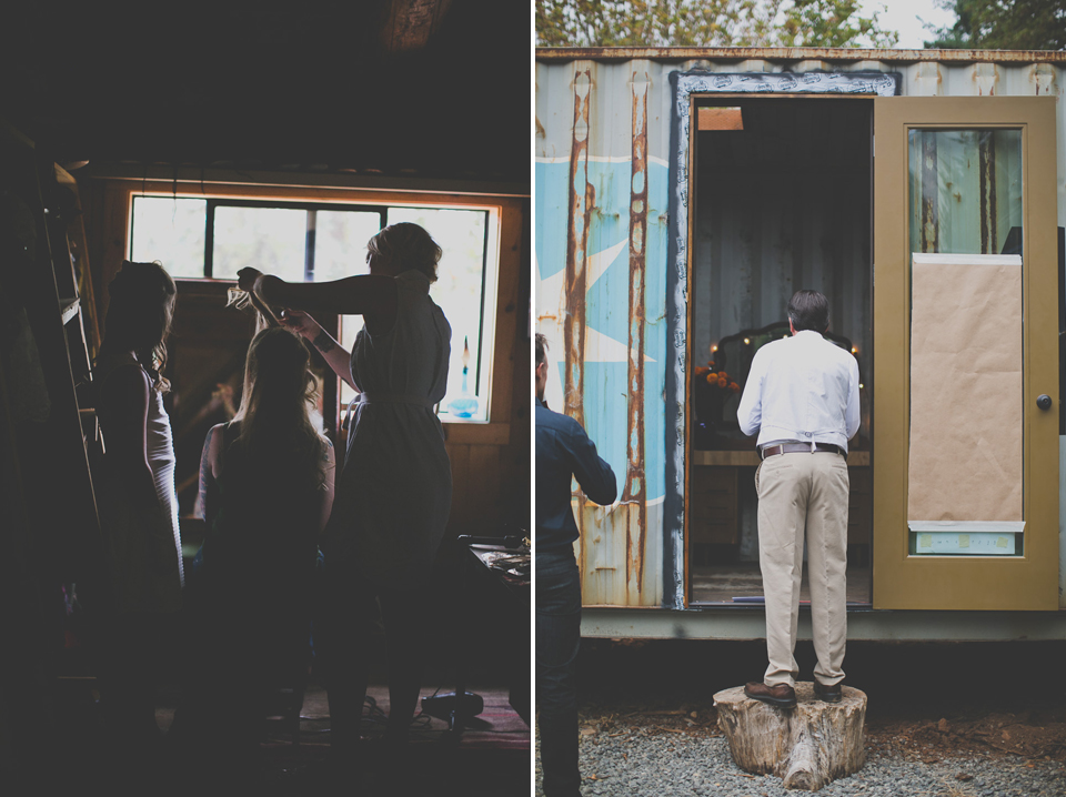 Oregon cabin wedding